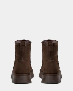 MARIESW TEDDY BOOT - Dark brown