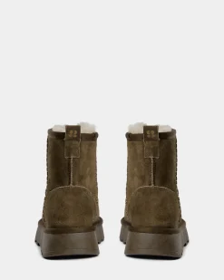 MARIESW TEDDY BOOT - Dark green