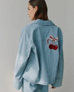 MARLOSW JACKET - Blue striped