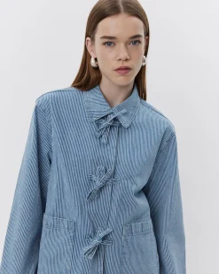 MARLOSW JACKET - Blue striped