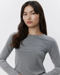 MATTIESW T-SHIRT LONG SLEEVE - Grey melange