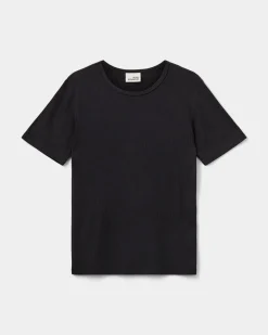 NATALIASY RIB T-SHIRT - Black