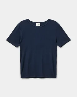 NATALIASY RIB T-SHIRT - Navy
