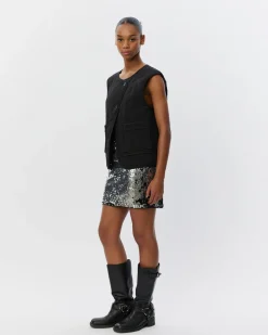 OLGASW VEST - Black