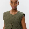 OLGASW VEST - Dark green