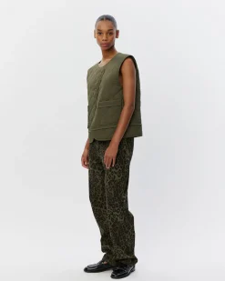 OLGASW VEST - Dark green