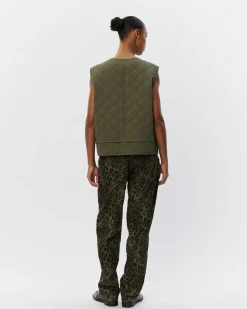 OLGASW VEST - Dark green