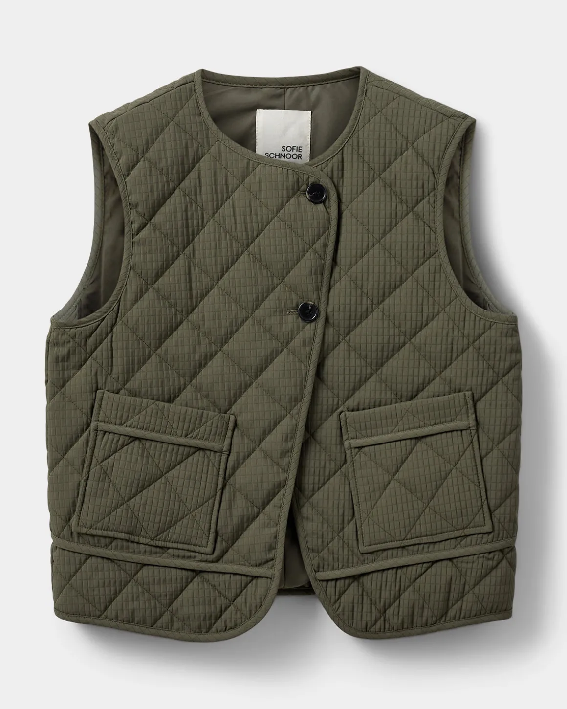 OLGASW VEST - Dark green