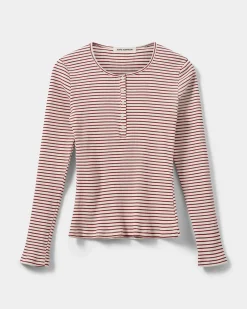 PAXSW T-SHIRT LONG SLEEVE - Red Striped