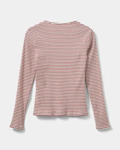 PAXSW T-SHIRT LONG SLEEVE - Red Striped