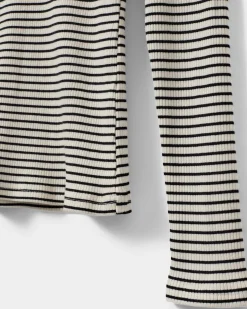 PAXSW T-SHIRT LONG SLEEVE - Black striped