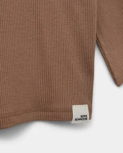 PETRICIASB T-SHIRT LONG SLEEVE - Dark Sand