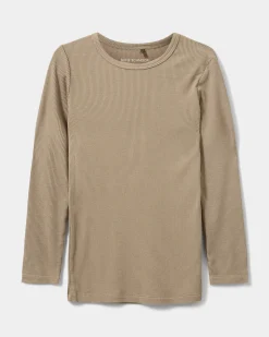 PETRICIASK T-SHIRT LONG SLEEVE - Dark Sand