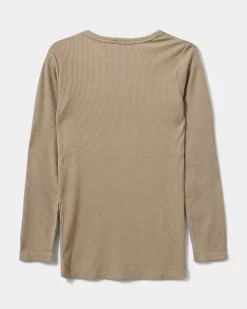 PETRICIASK T-SHIRT LONG SLEEVE - Dark Sand