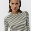 PETRICIASW STRIPE T-SHIRT LONG SLEEVE - Army striped