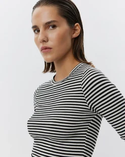 PETRICIASW STRIPE T-SHIRT LONG SLEEVE - Black striped