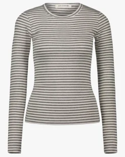 PETRICIASW STRIPE T-SHIRT LONG SLEEVE - Grey Striped