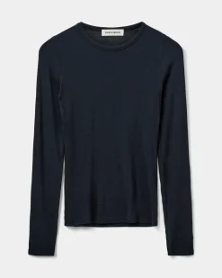PETRICIASW STRIPE T-SHIRT LONG SLEEVE - Navy Black striped