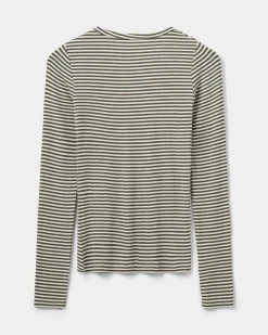 PETRICIASW STRIPE T-SHIRT LONG SLEEVE - Army striped