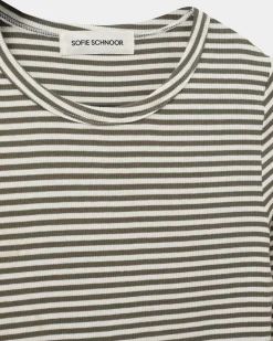 PETRICIASW STRIPE T-SHIRT LONG SLEEVE - Army striped