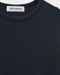 PETRICIASW STRIPE T-SHIRT LONG SLEEVE - Navy Black striped