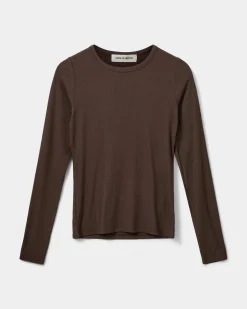 PETRICIASW T-SHIRT LONG SLEEVE - Brown Fudge