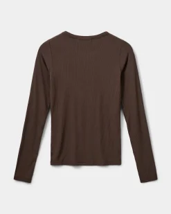 PETRICIASW T-SHIRT LONG SLEEVE - Brown Fudge
