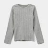 PetriciaSY Pointelle Longsleeve Tee - Grey mel