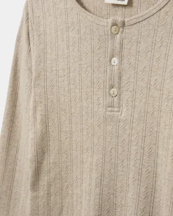 PetriciaSY Pointelle Longsleeve Tee - Beige