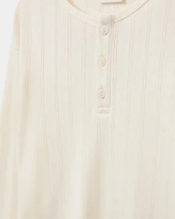 PetriciaSY Pointelle Longsleeve Tee - Off White