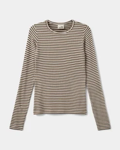 PETRICIASY T-SHIRT LONG SLEEVE - Army Stripe