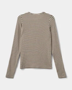 PETRICIASY T-SHIRT LONG SLEEVE - Army Stripe