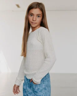 PETRISY T-SHIRT LONG SLEEVE - Off white