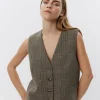 PHOENIXSW VEST - Brown check