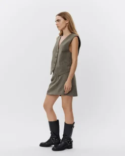 PHOENIXSW VEST - Brown check