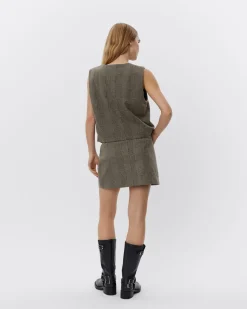 PHOENIXSW VEST - Brown check