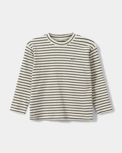 SETHSK T-SHIRT LONG SLEEVE - Black striped
