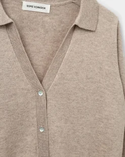 SKYLARSW CARDIGAN - Brown melange