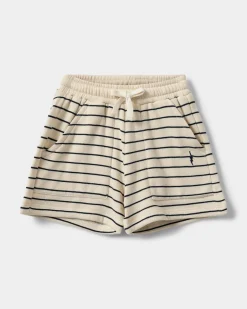 TIMOSB SHORTS - Antique White w Blue