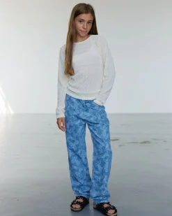 TOKYOSY TROUSERS - Light denim blue