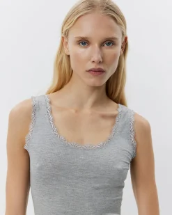 ULRIKKESW TOP - Grey mel