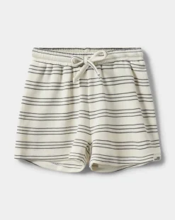 VALDESB SHORTS - Antique White w Blue