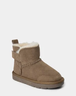 VALESK TEDDY BOOT - Dark sand