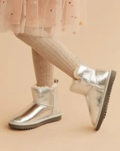 VALESK TEDDY BOOT - Silver