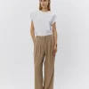 VIVASW TROUSERS - Light Brown Striped