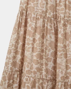 ViviSY Skirt - Flower soft brown