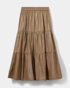 VIVISY SKIRT - Mocha Brown