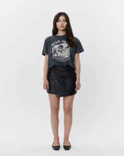ZENASW T-SHIRT - Stone washed black