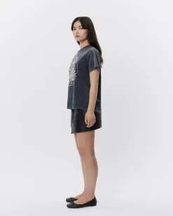 ZENASW T-SHIRT - Stone washed black