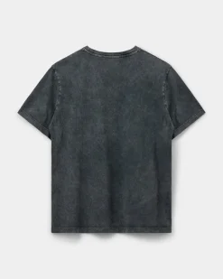 ZENASW T-SHIRT - Stone washed black